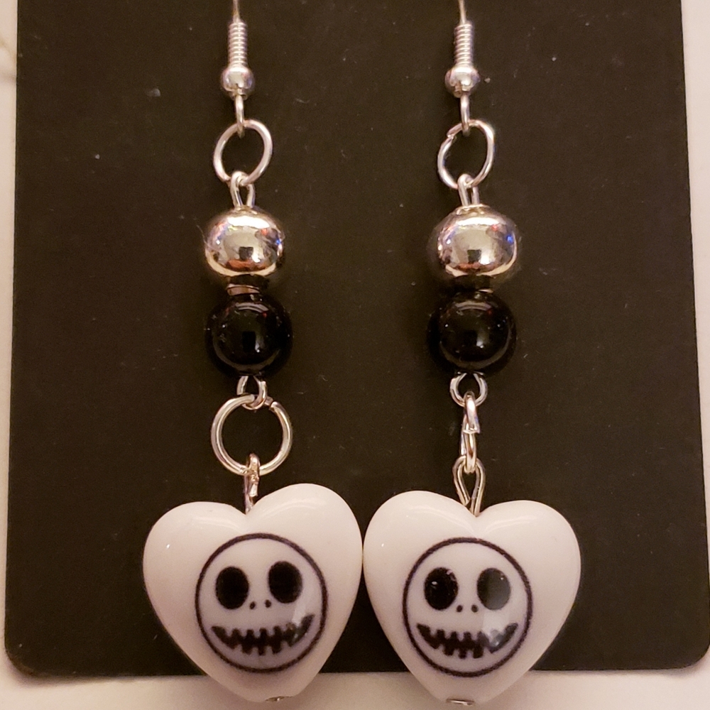 Handmade Beaded The Nightmare Before Christmas Jack Skellington Earrings